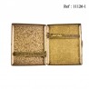 Cigarette case JC brass venitian gold antique for 20 cigarettes
