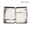 Cigarette case JC nickel brushed Ornament for 16 cigarettes