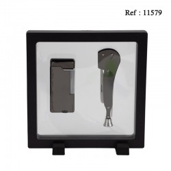 Coffret Mayfair 1 Briquet Pipe + 1 Cure Pipe Gun Fonçé