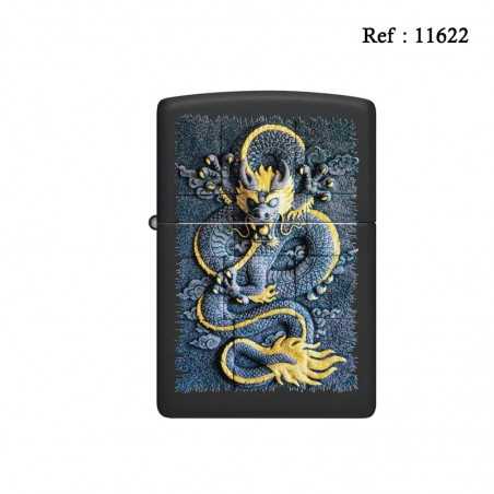 Briquet ZIPPO Stone Bleu décor Dragon