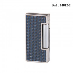 Briquet Winjet Pipe Pierre finition carbon bleu, avec cure pipe
