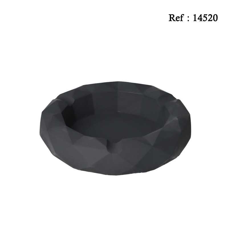 Cendrier à cigares Anthracite en pierre rond, Ø 19 cm, hauteur 4 cm