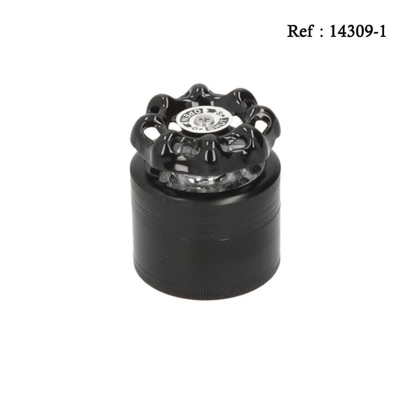 Grinder Alu Noir Super Heroes 6 cm, Ø 4.7 cm, 4 éléments