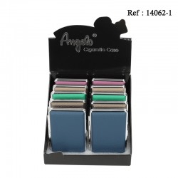 Cigarett case for 14 cigarettes 100mm simili leather assorted per 10