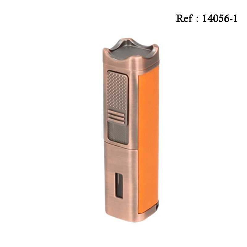 Winjet lighter 3 jet copper/orange with punch Ø 8 mm and cigar rack
