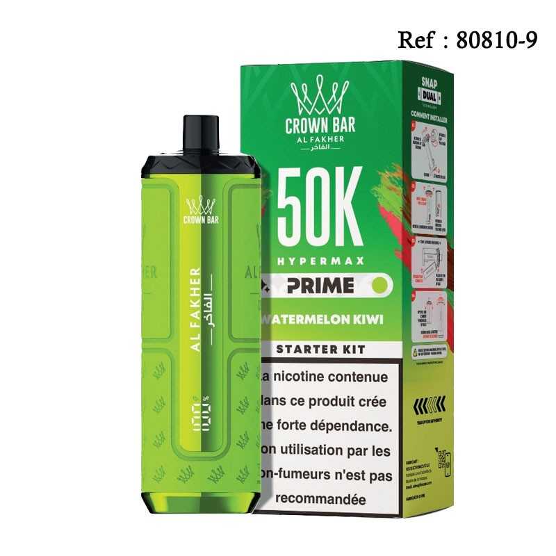50K HyperMax Prime Watermelon Kiwi 6mg/mL Crown Bar Al Fakher