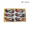 Pipes Jeanc Claude smooth acrylic mouthpiece assorted per 12 pcs