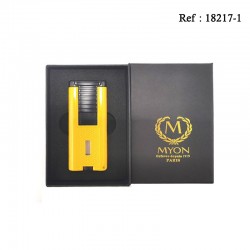 MYON CEYRESTE Yellow 3 jet lighter with piercer and pin