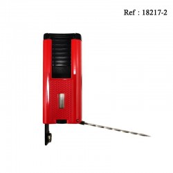 Briquet MYON CEYRESTE Triple Jet Rouge,avec emporte pièce et aiguille