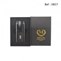 MYON CEYRESTE Black 3 jet lighter with piercer and pin