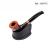 Support en cuir Noir MYON pour 1 pipe