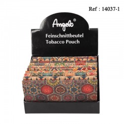 tobacco pouch Cork 5 designs 16 x 9 cm assorted per 10 pcs