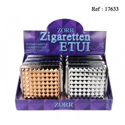 Etui à cigarettes en métal ZORR pour 8 cigarettes, display de 8pcs
