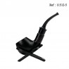 Pipe Mr Pipe bois de bubinga noir mat, 9 mm,en coffret avec pied
