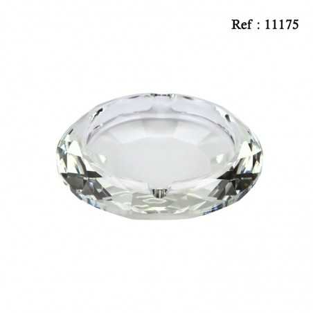 Ashtray crystal glass round