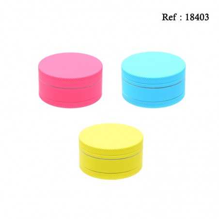 Grinder métal 3 couleurs fluo, Ø 5 cm, display de 6