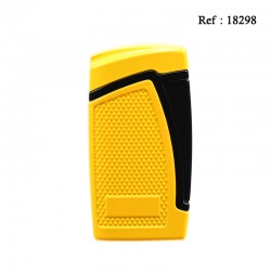 Briquet MYON double jet jaune avec emporte pièce