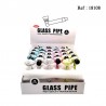 tobaccopipe glass dry pipe assorted per 24 pcs