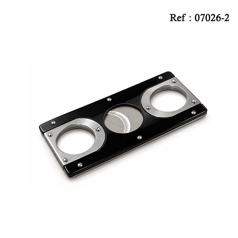 Coupe cigares rectangulaire Noir brillant/Chromé