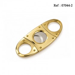 Coupe cigares oval doré, clouté 92 x 40 x 4 mm
