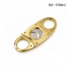 Coupe cigares oval doré, clouté 92 x 40 x 4 mm