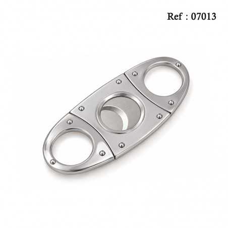 cigar cutter oval silver 90 x 40 x 4 mm