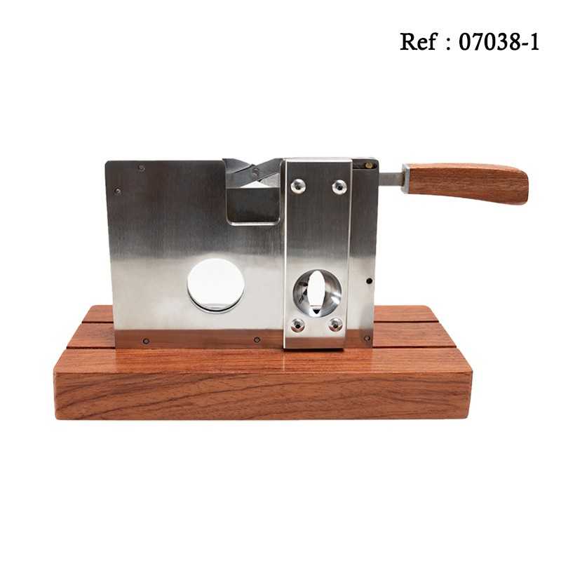 Coupe cigares de Table 2 en 1, Bois/Acier brossé 190*89*116mm