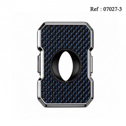 Coupe cigares lame V Carbone Noir et bleu