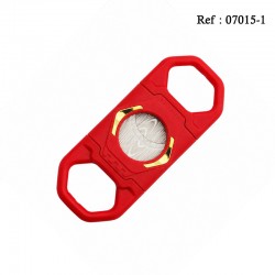 Coupe cigares ABS Rouge avec repose cigare, 103 x 40mm