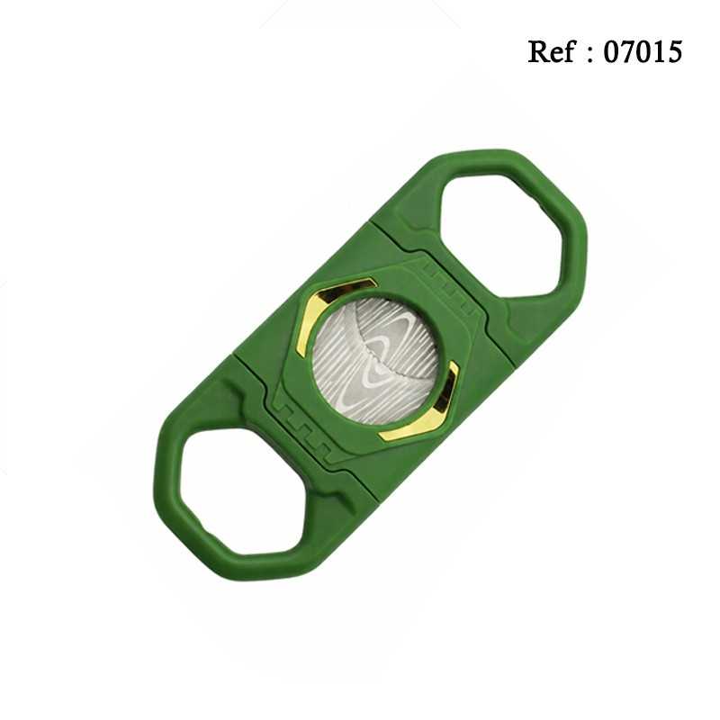 Coupe cigares ABS Vert avec repose cigare, 103 x 40mm