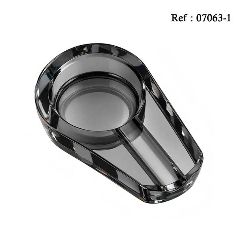 Black Glass cigar ashtray for 1 cigar
