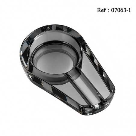 Black Glass cigar ashtray for 1 cigar