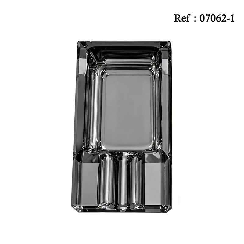 Cendrier cigare en verre Noir transparent pour 1 cigare 120 x63x28mm