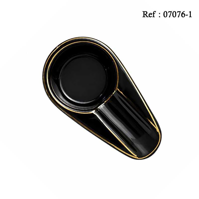 cigar ashtray ceramic black for 1 cigar