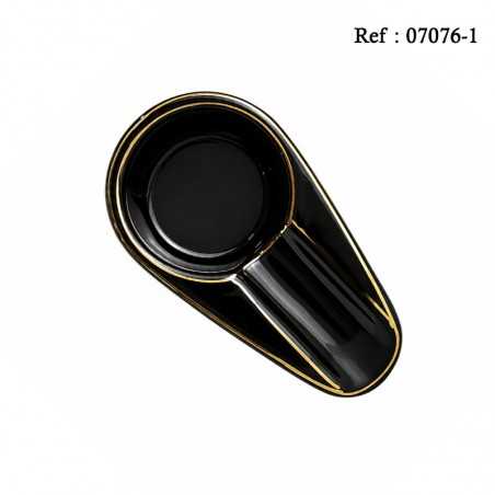 cigar ashtray ceramic black for 1 cigar